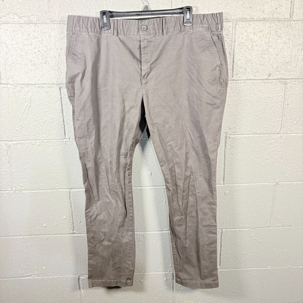 Eddie Bauer Boyfriend Pants Womens 20W Gray Mid Rise Slim Stretch Plus Size